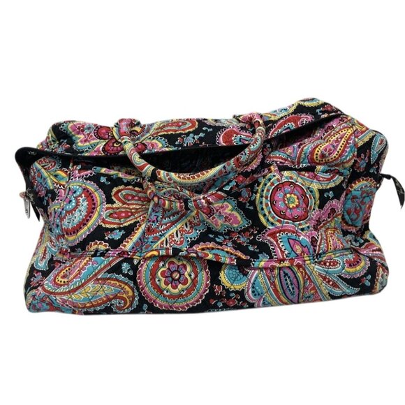Vera Bradley Large Weekend Duffel Bag With Paisley Pattern - Picture 8 of 8